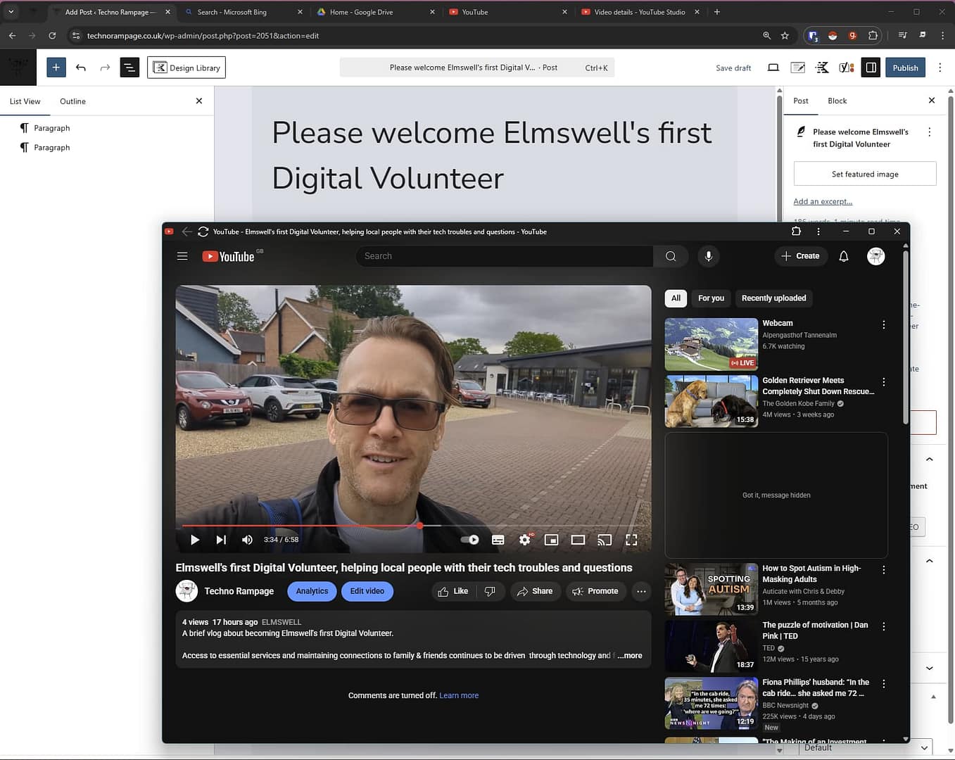 Please welcome Elmswell’s first Digital Volunteer